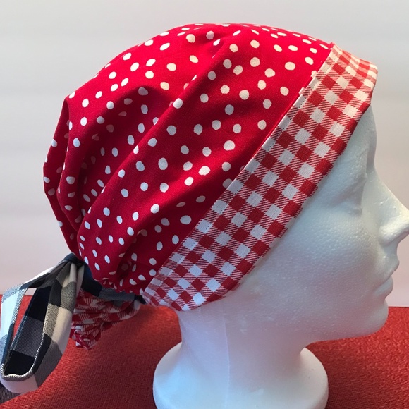 HANDMADE SCRUB CAP/HAT * REVERSIBLE * LONG TIES - Picture 10 of 13